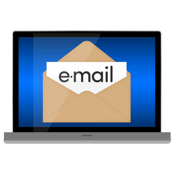 An envelope icon and the word Email.